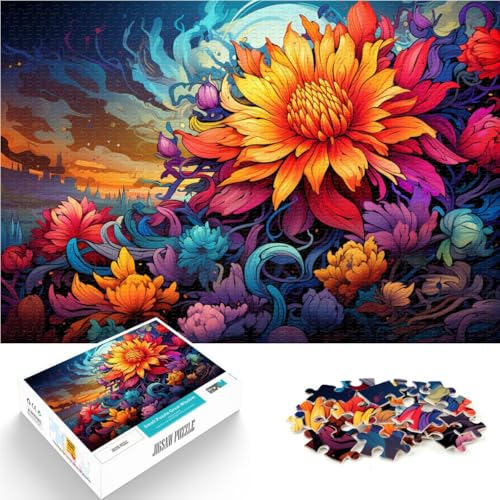 Puzzle für Erwachsene, 2000 Teile, Kunstblumen, anspruchsvolles Spiel, Puzzle, Weihnachtswunschliste mit Weihnachtsmann, 70 x 100 cm, für Teenager ab 14 Jahren von SYUNFEI