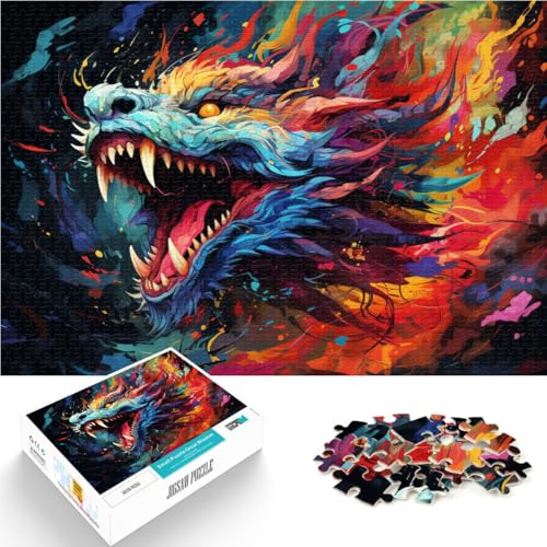 Puzzle für Erwachsene, 1000 Teile, Kunstdrache, anspruchsvolles Spiel, Puzzle, Lernspiel für Geburtstag, Weihnachten, 19,7 x 29,5 Zoll Puzzle für Erwachsene, 1000 Teile, Kunstdrache, anspruchsvolles Spiel, Puzzle, Lernspiel für Geburtstag, Weihnachten, 19,7 x 29,5 Zoll von SYUNFEI