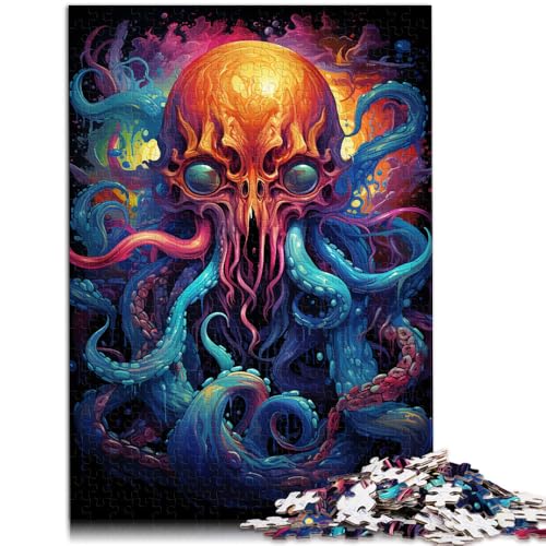 Puzzle mit 1000 Teilen für Erwachsene, Kunstgemälde eines Oktopus, Puzzle, 38x52cm, für Teenager ab 14 Jahren von SYUNFEI