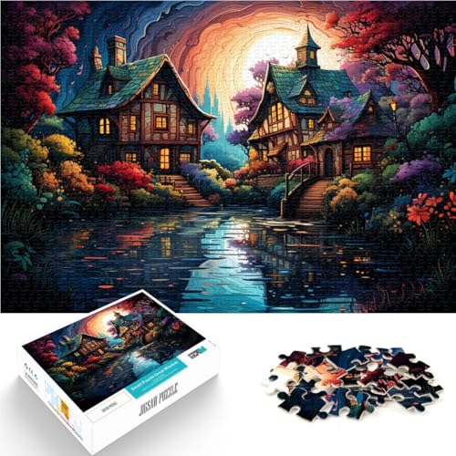 1000-teiliges Puzzle für Erwachsene, Landhaus-Lernpuzzle, anspruchsvolles Puzzlespiel und Familienspiel, 50 x 75 cm, für 14-Jährige von SYUNFEI
