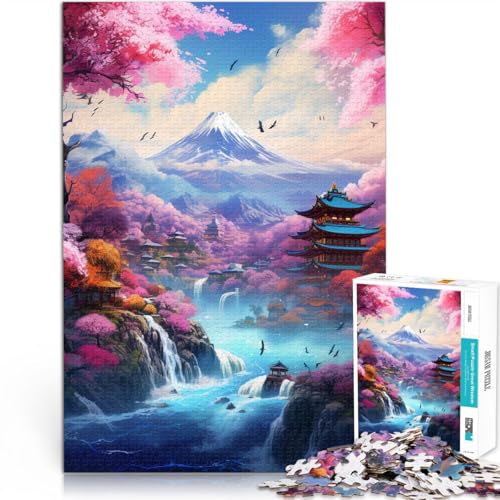 1000-teiliges Puzzle für Erwachsene, Landschaftspuzzle im japanischen Stil, Lernspiele, Lernspiel für Geburtstag, Weihnachten, 10,27 Zoll x 14,96 Zoll von SYUNFEI