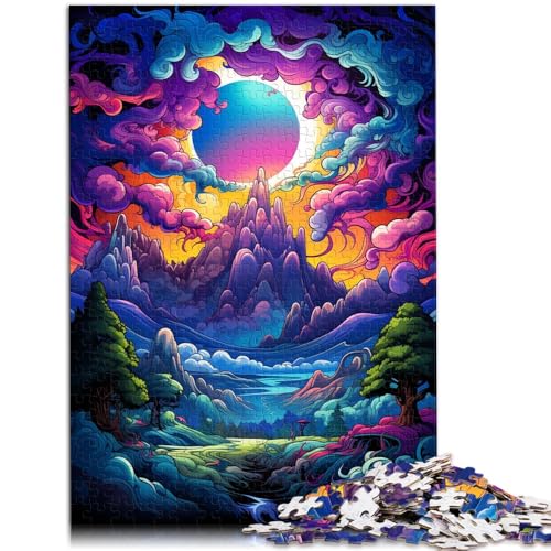 Puzzle für Erwachsene, 1000 Teile, psychedelische Landschaft, Denkspiel, einzigartige Geburtstags, 49,7 x 75,9 cm, für Jugendliche ab 14 Jahren Puzzle für Erwachsene, 1000 Teile, psychedelische Landschaft, Denkspiel, einzigartige Geburtstags, 49,7 x 75,9 cm, für Jugendliche ab 14 Jahren von SYUNFEI