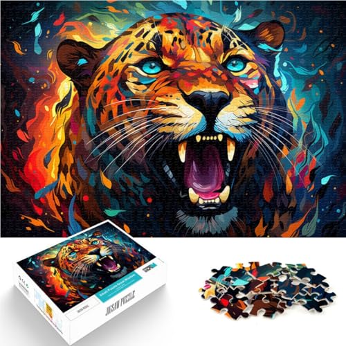 Puzzle für Erwachsene, 1000 Teile, Leoparden-Denkspiel, ganze Familie,38x52cm, für 14-Jährige von SYUNFEI