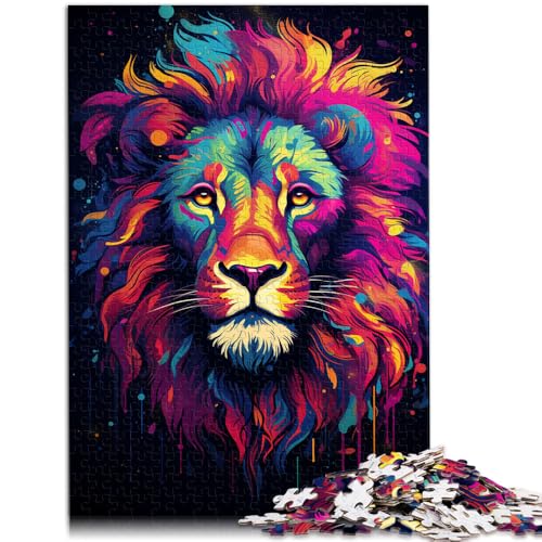 Puzzle für Erwachsene, 2000 Teile, bunter Löwe, Lernspiele für Zuhause, DIY-Spielzeug, Geburtstagsgeschenk, Geschenke, 27,56 x 39,37 Zoll, für Teenager ab 14 Jahren von SYUNFEI