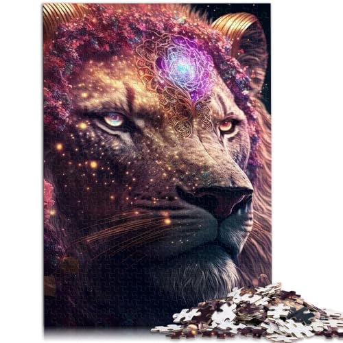 Puzzle für Erwachsene, 1000 Teile, Löwe, Denksportaufgabe, Herausforderung für die Intelligenz des Gehirns, süchtig machendes Spielzeug, 26x38cm, für Teenager ab 14 Jahren von SYUNFEI