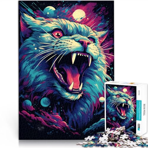 2000-teiliges Puzzle für Erwachsene, Luchs-Tier, anspruchsvolles, schwieriges Puzzle, 27,56 x 39,37 Zoll, anspruchsvolles, unterhaltsames Familienspiel von SYUNFEI