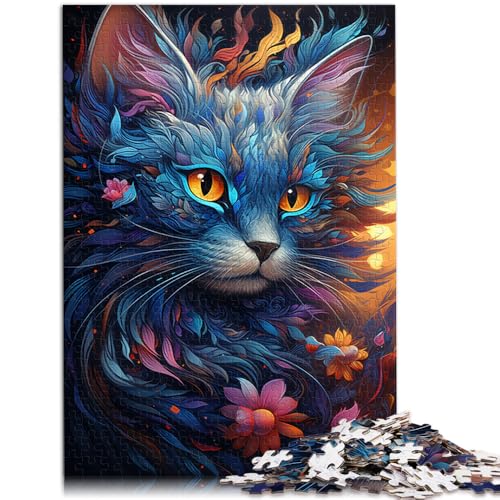 Puzzle 1000 Teile für Erwachsene Märchen Blaue Katze Puzzle Lernspiele Lernspiel für Geburtstag, Weihnachten 19,7 Zoll x 29,5 Zoll von SYUNFEI