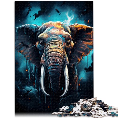 1000-teiliges Puzzle für Erwachsene, Märchen-Elefanten-Puzzle, Lernspiele, 19,7 x 29,5 Zoll, lustige Puzzles, geeignet für Jugendliche ab 14 Jahren von SYUNFEI