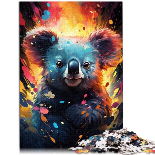 Puzzle 1000 Teile für Erwachsene, Malen, Farbe, Koala, Cartoon-Puzzle, 19,7 x 29,5 Zoll, für Teenager ab 14 Jahren Puzzle 1000 Teile für Erwachsene, Malen, Farbe, Koala, Cartoon-Puzzle, 19,7 x 29,5 Zoll, für Teenager ab 14 Jahren von SYUNFEI