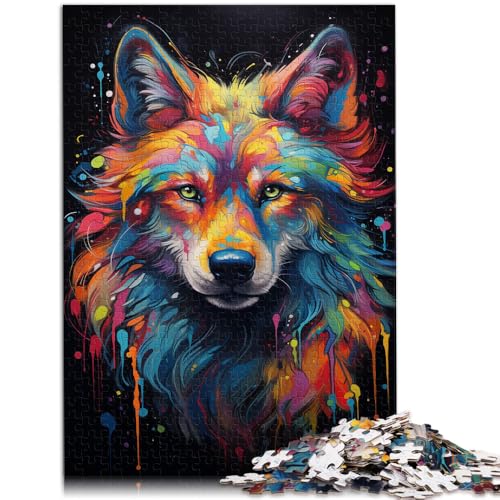 1000-teiliges Puzzle für Erwachsene, Malen, Farb-Wolf-Puzzle als Geschenk, Lernspiel zum Geburtstag, Weihnachten, 10,27 x 14,96 Zoll 1000-teiliges Puzzle für Erwachsene, Malen, Farb-Wolf-Puzzle als Geschenk, Lernspiel zum Geburtstag, Weihnachten, 10,27 x 14,96 Zoll von SYUNFEI