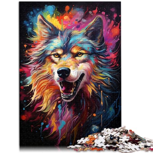 Puzzle für Erwachsene, 1000 Teile, Malen, Farbe, Wolf, Lernspiele, Heimdekoration, Puzzle, Geschenkideen,38x52cm, für Teenager ab 14 Jahren Puzzle für Erwachsene, 1000 Teile, Malen, Farbe, Wolf, Lernspiele, Heimdekoration, Puzzle, Geschenkideen,38x52cm, für Teenager ab 14 Jahren von SYUNFEI