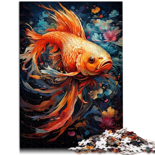 2000-teiliges Puzzle für Erwachsene, Malen, Farbe, Goldfisch, Lernspiel, Herausforderungsspielzeug, lustiges Puzzle, 27,56 x 39,37 Zoll, 2000-teiliges Puzzle für Erwachsene, Malen, Farbe, Goldfisch, Lernspiel, Herausforderungsspielzeug, lustiges Puzzle, 27,56 x 39,37 Zoll, von SYUNFEI