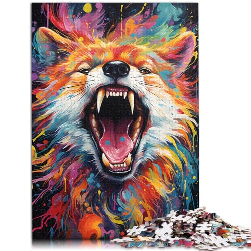 1000-teiliges Puzzle für Erwachsene, Malen, Farbiger Fuchs, als Puzzle-Geschenk, einzigartige Geburtstags, 38x52cm, für 14-Jährige 1000-teiliges Puzzle für Erwachsene, Malen, Farbiger Fuchs, als Puzzle-Geschenk, einzigartige Geburtstags, 38x52cm, für 14-Jährige von SYUNFEI