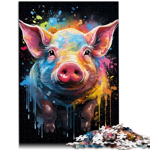 Puzzle für Erwachsene, 1000 Teile, Malen, Farbschwein, Puzzlespiel, Lernspiel für Geburtstag, Weihnachten,38x52cm, für Teenager ab 14 Jahren Puzzle für Erwachsene, 1000 Teile, Malen, Farbschwein, Puzzlespiel, Lernspiel für Geburtstag, Weihnachten,38x52cm, für Teenager ab 14 Jahren von SYUNFEI