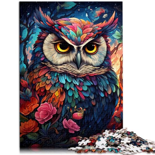 1000-teiliges Puzzle für Erwachsene, Malen, Farbe, Tier, Eule, anspruchsvolles Spiel, Puzzle, tolles Geschenk für Spiele, 26x38cm, für Teenager ab 14 Jahren 1000-teiliges Puzzle für Erwachsene, Malen, Farbe, Tier, Eule, anspruchsvolles Spiel, Puzzle, tolles Geschenk für Spiele, 26x38cm, für Teenager ab 14 Jahren von SYUNFEI