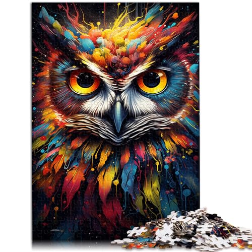 2000-teiliges Puzzle für Erwachsene, Malen, Farbe, Tier, Eule, Puzzlespiel, Lernspiel für Geburtstag, Weihnachten, 27,56 x 39,37 Zoll 2000-teiliges Puzzle für Erwachsene, Malen, Farbe, Tier, Eule, Puzzlespiel, Lernspiel für Geburtstag, Weihnachten, 27,56 x 39,37 Zoll von SYUNFEI