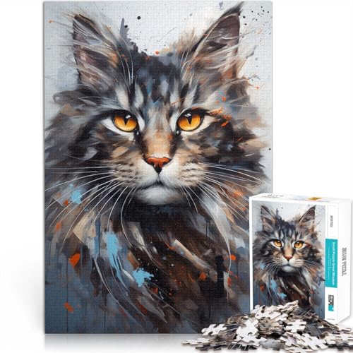 2000-teiliges Puzzle für Erwachsene, Katze, interessantes Puzzle zum Stressabbau, Lernspiel für Geburtstag, Weihnachten, 27,56 x 39,37 Zoll von SYUNFEI
