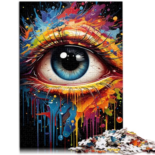 Puzzle für Erwachsene, 1000 Teile, Malen, farbige Augen, Spielzeug, Lernspiele, Stressabbau, Stärkung der Liebe zwischen Paaren, 50 x 75 cm Puzzle für Erwachsene, 1000 Teile, Malen, farbige Augen, Spielzeug, Lernspiele, Stressabbau, Stärkung der Liebe zwischen Paaren, 50 x 75 cm von SYUNFEI