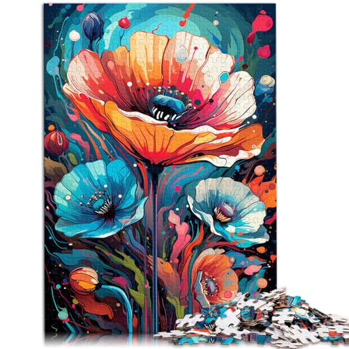 Puzzle 2000 Teile für Erwachsene, Mohnblumen, Lernspiel, Herausforderungsspielzeug mit passendem Poster und Quizblatt, 70 x 100 cm von SYUNFEI