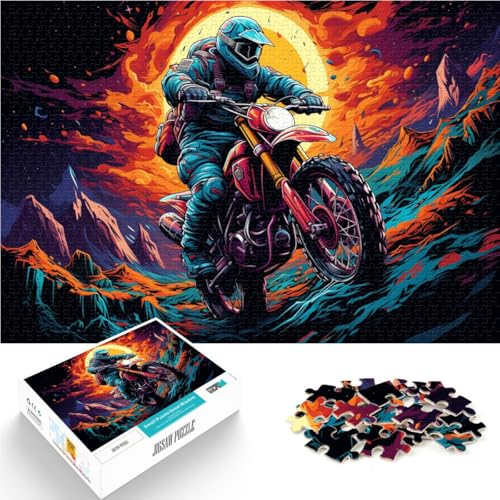 Puzzle für Erwachsene, 1000 Teile, Mondfahrrad, Astronaut. Das Puzzle ganze Familie, 50 x 75 cm, für 14-Jährige von SYUNFEI