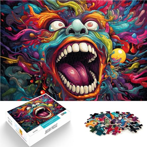 1000-teiliges Puzzle für Erwachsene, psychedelische Monster, als Geschenk für die ganze Familie,38x52cm, für 14-Jährige 1000-teiliges Puzzle für Erwachsene, psychedelische Monster, als Geschenk für die ganze Familie,38x52cm, für 14-Jährige von SYUNFEI