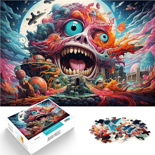 Puzzle für Erwachsene, 1000 Teile, Monster-Denkspiel, Wanddekoration, einzigartige Geburtstags, 10,27 x 14,96 Zoll Puzzle für Erwachsene, 1000 Teile, Monster-Denkspiel, Wanddekoration, einzigartige Geburtstags, 10,27 x 14,96 Zoll von SYUNFEI