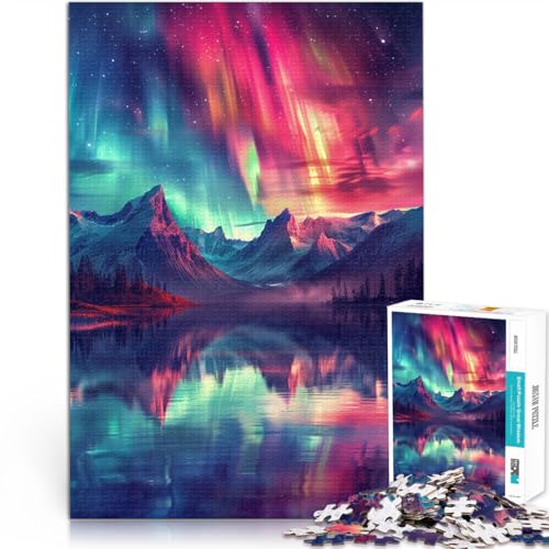 2000-teiliges Puzzle für Erwachsene, Mountain Aurora, Handgeschwindigkeitswettbewerb, Stressabbau, Staycation, Zeitvertreib, 27,56 x 39,37 Zoll, für Teenager ab 14 Jahren von SYUNFEI