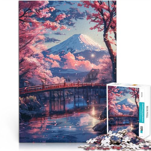 2000-teiliges Puzzle für Erwachsene, Berg Fuji und Kirschblüte, Dekomprimierendes intellektuelles Lernspielzeug, Geschenkideen, 27,56 x 39,37 Zoll 2000-teiliges Puzzle für Erwachsene, Berg Fuji und Kirschblüte, Dekomprimierendes intellektuelles Lernspielzeug, Geschenkideen, 27,56 x 39,37 Zoll von SYUNFEI