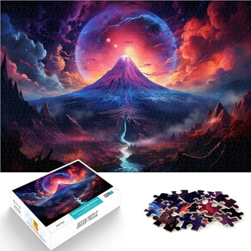 Puzzle für Erwachsene, 1000 Teile, bunter Berg Fuji, für Puzzle-Geschenke, ganze Familie, 50 x 75 cm von SYUNFEI