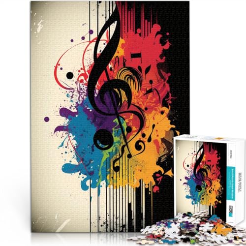 Puzzle 1000 Teile für Erwachsene, Musiknoten, lustige Spiele, jedes Teil ist einzigartig – anspruchsvolles Familienspiel,38x52cm von SYUNFEI