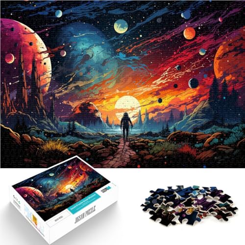 1000-teiliges Puzzle für Erwachsene, Nachtszene, Spielzeug, Denkspiel, Herausforderung für die Gehirnintelligenz, süchtig machendes Spielzeug, 26x38cm, für Teenager ab 14 Jahren von SYUNFEI