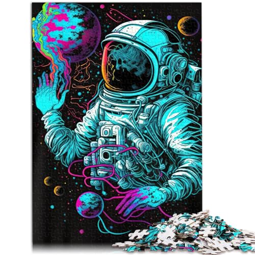 Puzzle Erwachsene, 1000 Teile, Neon-Astronauten-Spielzeug, Denkspiel, Herausforderung die Gehirnintelligenz, süchtig machendes Spielzeug, 26x38cm, Teenager ab 14 Jahren von SYUNFEI