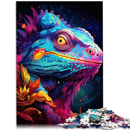 Puzzle für Erwachsene mit 1000 Teilen, Neon-Chamäleon, Denkspiel, ganze Familie,38x52cm von SYUNFEI