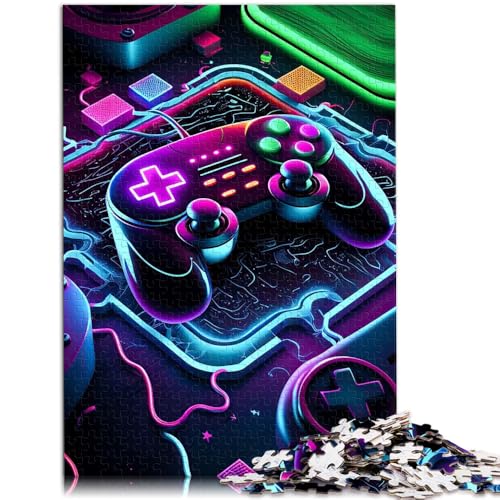 1000-teiliges Puzzle für Erwachsene, Neon-Spiel, Spielzeug, Denkspiel, Wanddekoration, einzigartige Geburtstags, 14,96 x 20,47 Zoll von SYUNFEI