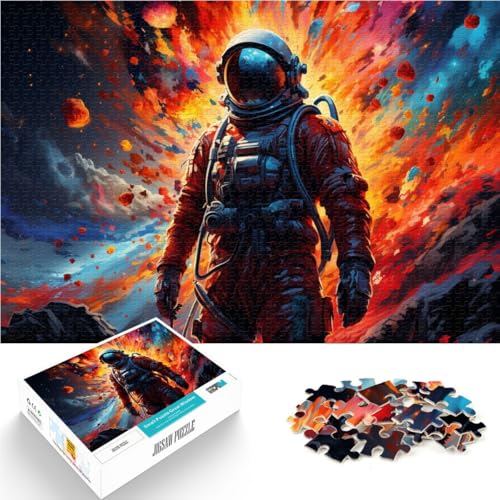 2000-teiliges Puzzle für Erwachsene, farbenfrohes Neon-Astronauten-Denkspiel, Lernspiel für Geburtstag, Weihnachten, 70 x 100 cm, für Teenager ab 14 Jahren von SYUNFEI