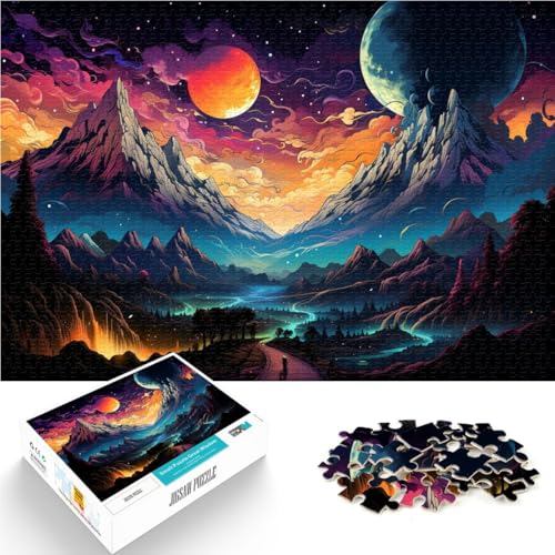 Puzzle für Erwachsene, 1000 Teile, farbenfrohe Neonlandschaft, Spielzeug, Denkspiel, anspruchsvolles Puzzlespiel und Familienspiel,38x52cm Puzzle für Erwachsene, 1000 Teile, farbenfrohe Neonlandschaft, Spielzeug, Denkspiel, anspruchsvolles Puzzlespiel und Familienspiel,38x52cm von SYUNFEI