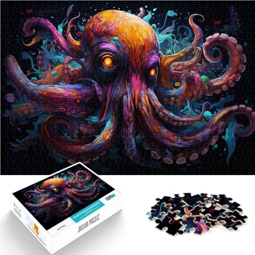 Puzzle für Erwachsene, 1000 Teile, Oktopus, als Puzzle-Geschenk mit vollständig ineinander greifenden, zufällig geformten Teilen, 10,27 Zoll x 14,96 Zoll, für 14-Jährige Puzzle für Erwachsene, 1000 Teile, Oktopus, als Puzzle-Geschenk mit vollständig ineinander greifenden, zufällig geformten Teilen, 10,27 Zoll x 14,96 Zoll, für 14-Jährige von SYUNFEI