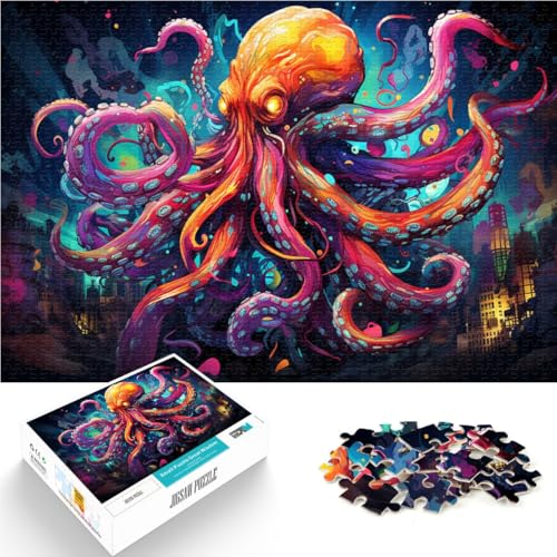 Puzzle für Erwachsene, 1000 Teile, Oktopus, das Puzzle, Familienspiel, Stressabbau, schwieriges Herausforderungspuzzle, 14,96 x 20,47 Zoll Puzzle für Erwachsene, 1000 Teile, Oktopus, das Puzzle, Familienspiel, Stressabbau, schwieriges Herausforderungspuzzle, 14,96 x 20,47 Zoll von SYUNFEI