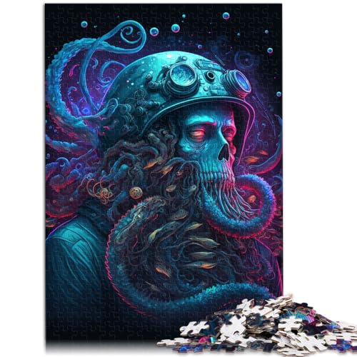 Puzzle für Erwachsene, 2000 Teile, Oktopus-Totenkopf, Denkspiel, ganze Familie, 70 x 100 cm, für 14-Jährige von SYUNFEI