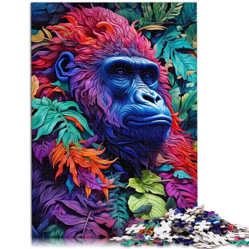 Puzzle für Erwachsene mit 1000 Teilen, farbenfrohes Orang-Utan-Denkspiel für anspruchsvolles Puzzlespiel und Familienspiel, 26x38cm, für 14-Jährige von SYUNFEI