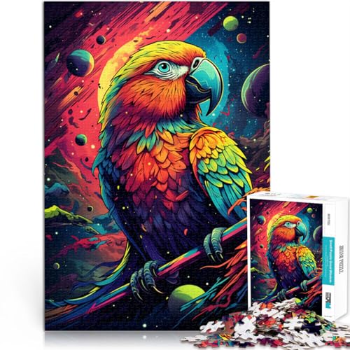 Puzzle für Erwachsene, Papagei im Weltraum, 1000-teiliges Puzzle, 50 x 75 cm, Holzbrettpuzzle, geeignet für Erwachsene und Kinder ab 14 Jahren, Lernspiel für Erwachsene und Kinder Puzzle für Erwachsene, Papagei im Weltraum, 1000-teiliges Puzzle, 50 x 75 cm, Holzbrettpuzzle, geeignet für Erwachsene und Kinder ab 14 Jahren, Lernspiel für Erwachsene und Kinder von SYUNFEI