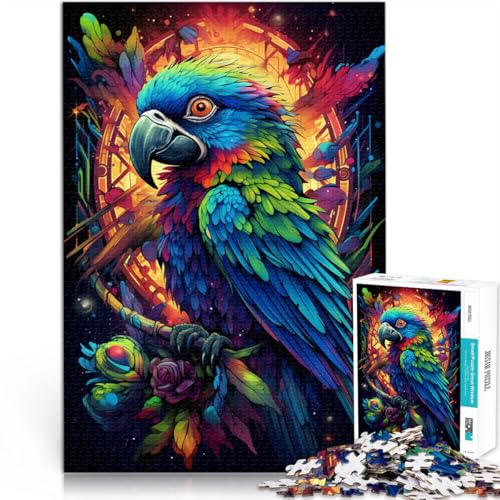 Puzzle für Erwachsene, 2000 Teile, Papageien-Weltraum-Entspannungsspiele mit vollständig ineinander greifenden, zufällig geformten Teilen, 27,56 x 39,37 Zoll, von SYUNFEI