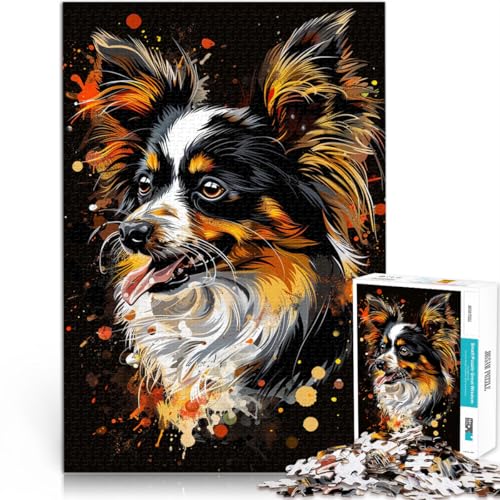 Puzzle für Erwachsene, 2000 Teile, Papillon-Hund, Kunstspielzeug, Denkspiel, Lernspiel für Geburtstag, Weihnachten, 70 x 100 cm, für Teenager ab 14 Jahren von SYUNFEI