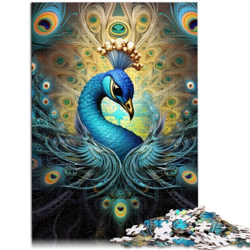 Puzzle für Erwachsene 1000 Teile Psychedelic Peacock Lernpuzzle Eltern-Kind-Interaktion 10,27 Zoll x 14,96 Zoll für Teenager ab 14 Jahren von SYUNFEI