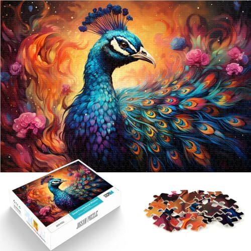 2000-teiliges Puzzle für Erwachsene, Pfauen-Quizspiel, 27,56 x 39,37 Zoll, Weihnachtspuzzle-Geschenke für Teenager ab 14 Jahren von SYUNFEI