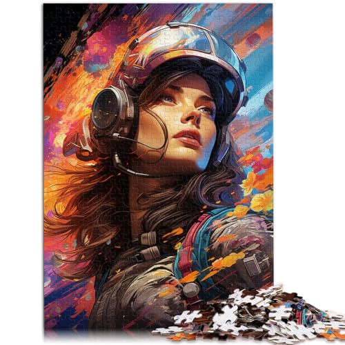 Puzzle für Erwachsene, 1000 Teile, Pilotin, das Puzzle mit vollständig ineinander greifenden, zufällig geformten Teilen, 14,96 Zoll x 20,47 Zoll von SYUNFEI