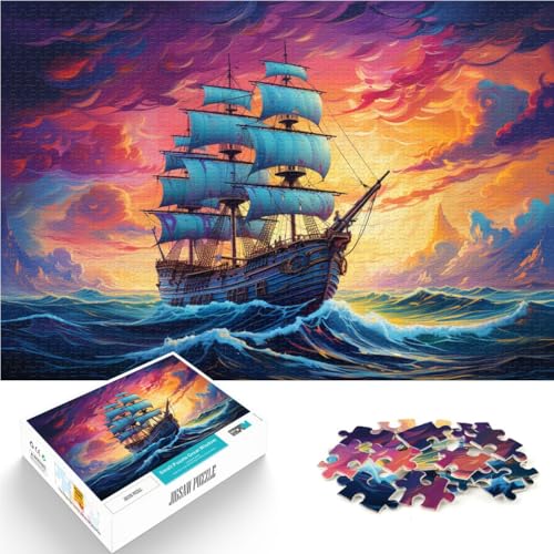 Puzzle für Erwachsene, Piratenschiff, 1000 Teile, 38x52 cm, Papppuzzle für Erwachsene und Kinder ab 14 Jahren, Puzzle, Lernspielzeug Puzzle für Erwachsene, Piratenschiff, 1000 Teile, 38x52 cm, Papppuzzle für Erwachsene und Kinder ab 14 Jahren, Puzzle, Lernspielzeug von SYUNFEI