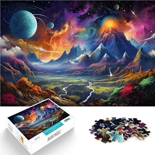 Puzzle für Erwachsene, 1000 Teile, Planetenlandschaft, Denkspiel mit passendem Poster und Quizblatt,50x75cm, für 14-Jährige Puzzle für Erwachsene, 1000 Teile, Planetenlandschaft, Denkspiel mit passendem Poster und Quizblatt,50x75cm, für 14-Jährige von SYUNFEI