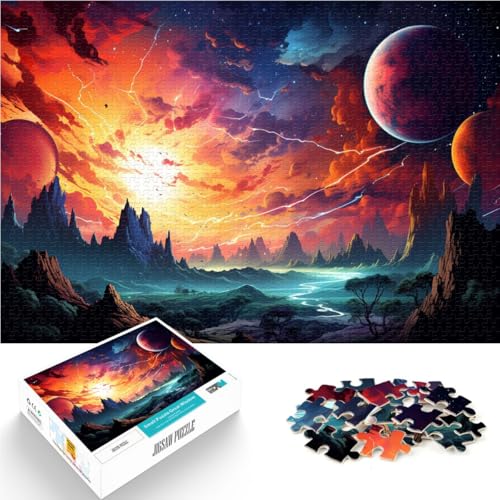 Puzzle für Erwachsene, 1000 Teile, Planetenlandschaft, Lernspielzeug, Familienspiele, Gedächtnisverbesserung,38x52cm, für Teenager ab 14 Jahren von SYUNFEI