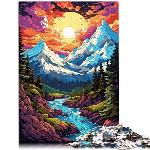 Puzzle für Erwachsene, 2000 Teile, Pop-Art-Berg, schwierig und herausfordernd, mit passendem Poster und Quizblatt, 70 x 100 cm, für Teenager ab 14 Jahren von SYUNFEI